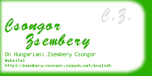 csongor zsembery business card